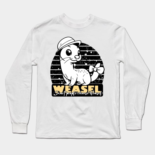 Weasel Geek Long Sleeve T-Shirt by Deep Box